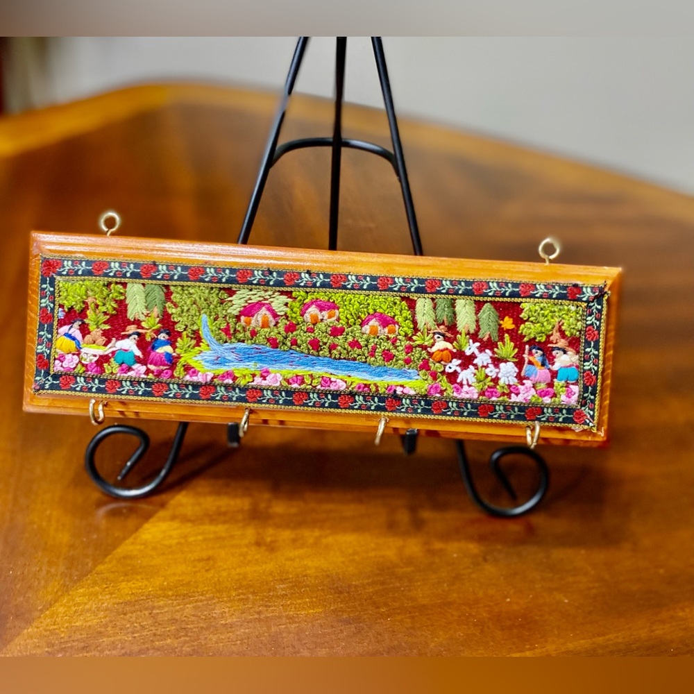Handmade wood wall  panel hanger